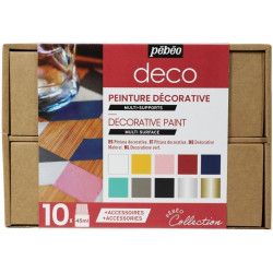 Set de peinture décorative 10 x 45 ml - Pébéo