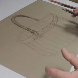 En dessin : confectionnez un panier tressé à partir de papier d