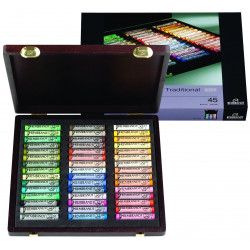 Coffret bois 45 Pastels secs Rembrandt paysage