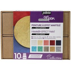 Set de peinture à effet martelé Fantasy Moon 10 x 45 ml - Pébéo