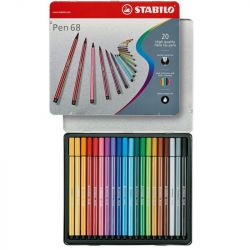 Boîtes de 20 feutres Pen 68 - Stabilo