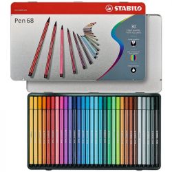 Boîtes de 30 feutres Pen 68 - Stabilo