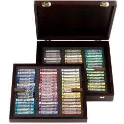 Coffret bois 90 Pastels secs paysage Rembrandt 