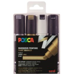 Sets 4 marqueurs Posca PC - 8K Metal