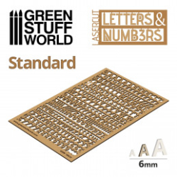 LETTRES ET NOMBRES 6 MM STANDARD