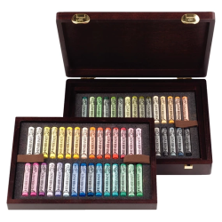 Coffret bois de 60 Pastels...