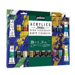 Coffret de 40 peintures acrylique Pebeo Studio 20ml